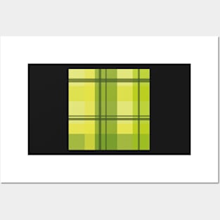 early summer plaid in happy yellow and juicy green seamless pattern Posters and Art